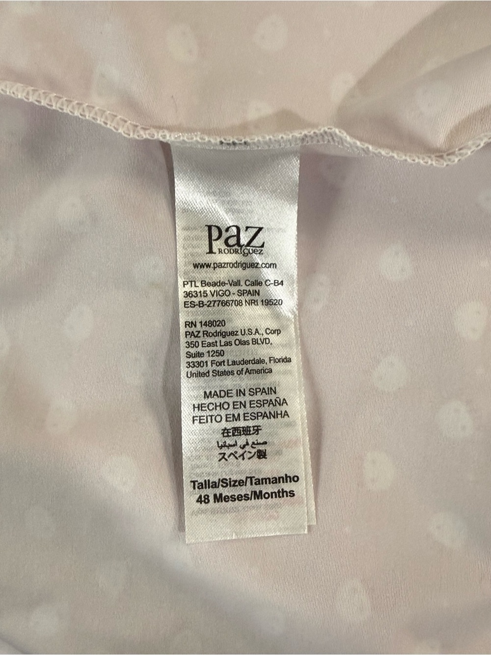PAZ Rodríguez NWT Rosa Tiza Pink Swimsuit 48M 4T - Picture 4 of 6